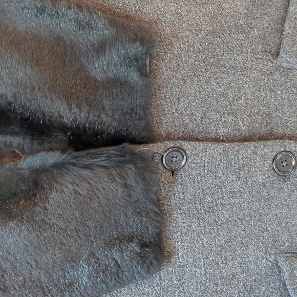 Zadig & Voltaire wool coat with fur collar - Picture 3 of 4